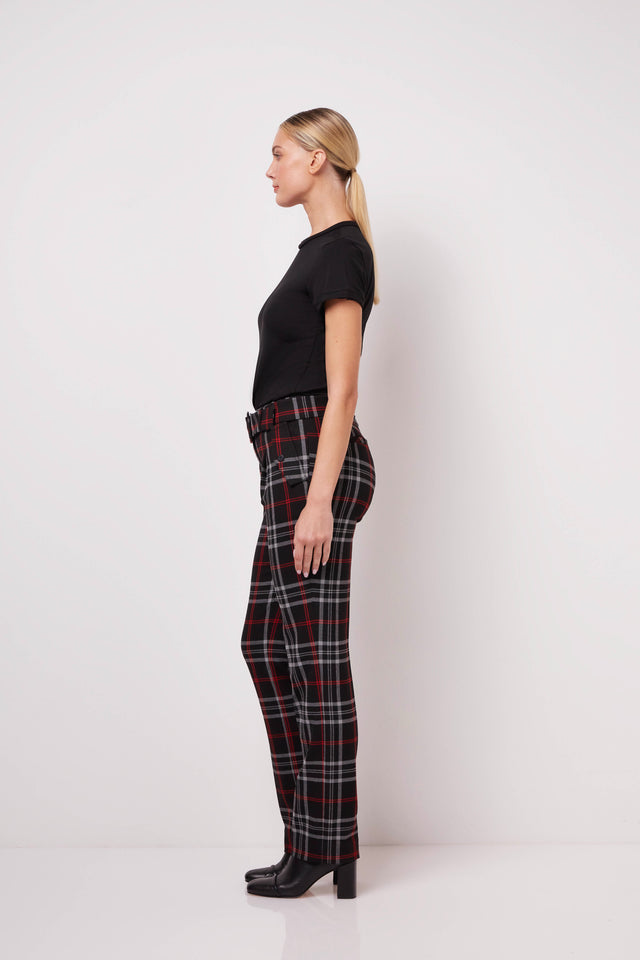 Cornwall - Pants In Stretch Portuguese Plaid - On Model Image