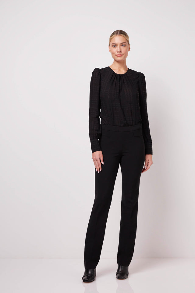 Interface - Black Stretch Double Weave Pants - On Model Image