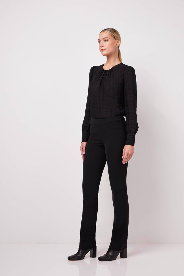 Interface - Black Stretch Double Weave Pants - On Model Image