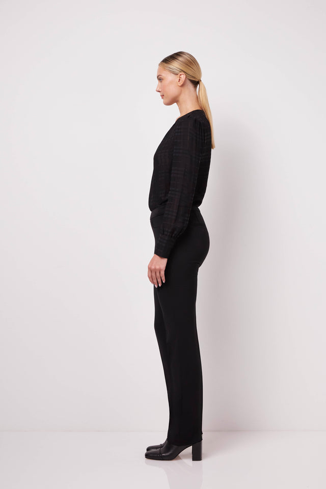 Interface - Black Stretch Double Weave Pants - On Model Image