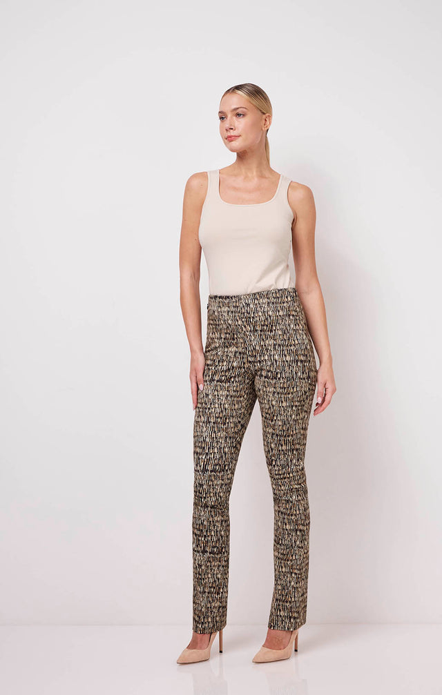 Memory - Stretch Cotton Print Pants - On Model Image