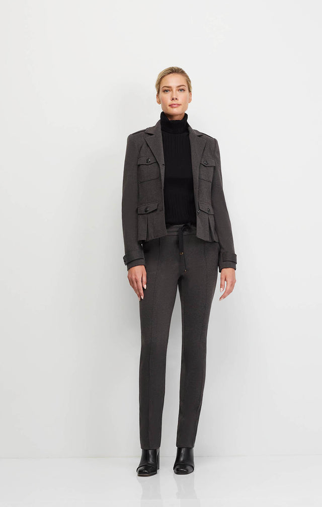 Altitude - Alpine Blazer In Stretch Herringbone Ponte Knit - Ecomm Image