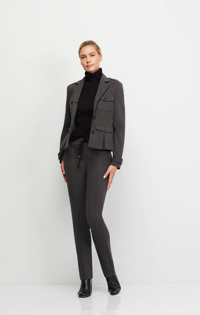 Altitude - Alpine Blazer In Stretch Herringbone Ponte Knit - On Model Image