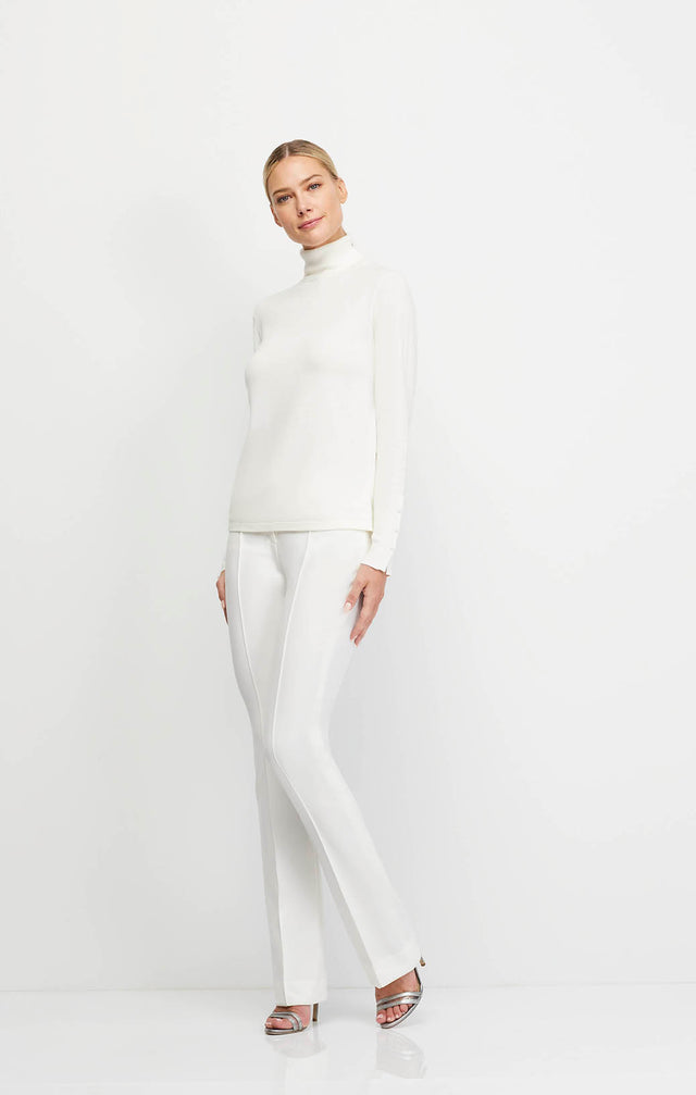 Aloft-Ivr - Ultrasoft Cotton & Modal Turtleneck - On Model Image