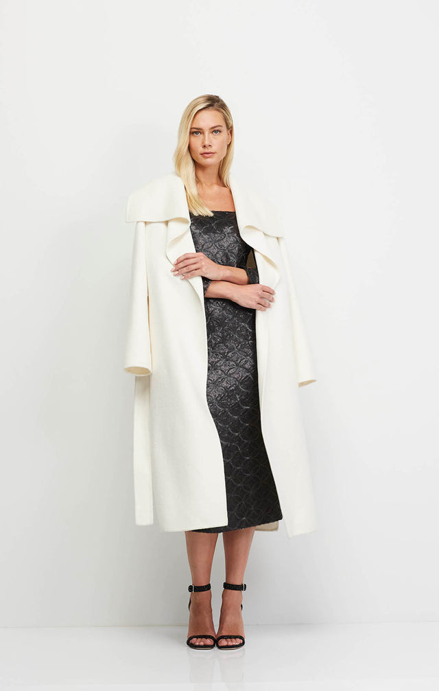 Grand Jete - Open-Front, Double-Faced Wool Coat - Ecomm Image