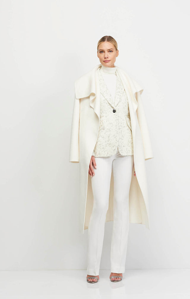 Grand Jete - Open-Front, Double-Faced Wool Coat - Ecomm Image