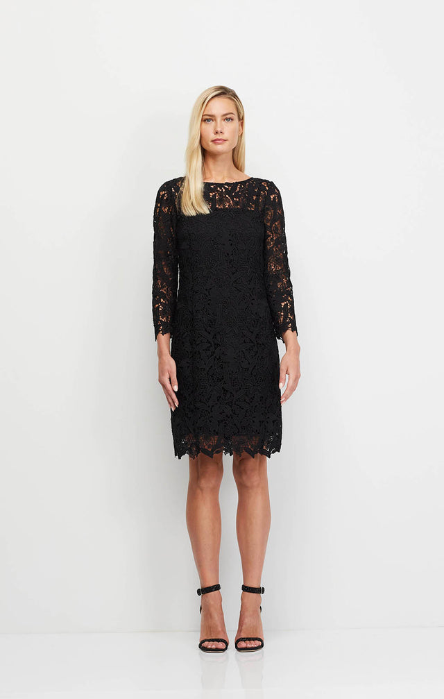 Nightingale - Floral Lace Sheath Dress - On Model Image