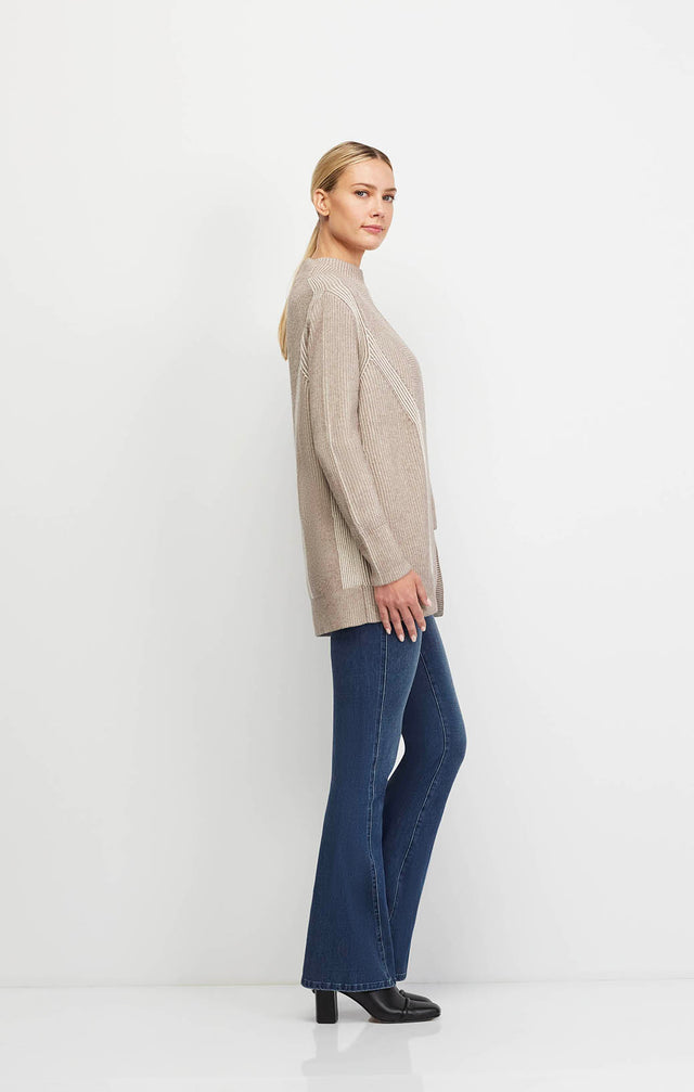 Panorama I - Cashmere-Softened Cardigan Sweater - On Model Image