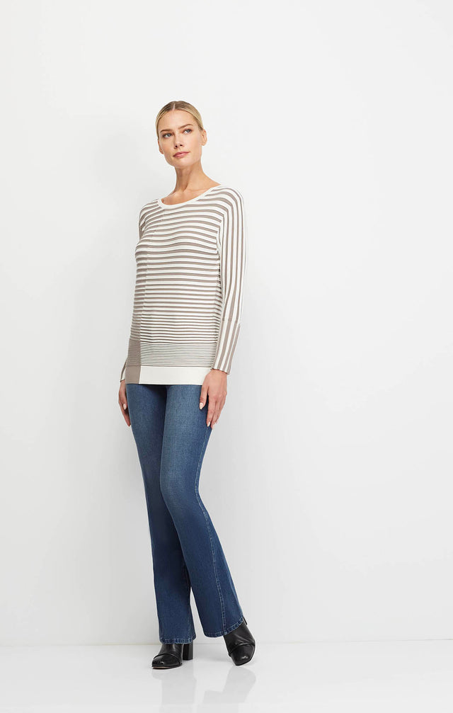 Pulsate - Asymmetrical Striped Dégradé Sweater - Ecomm Image