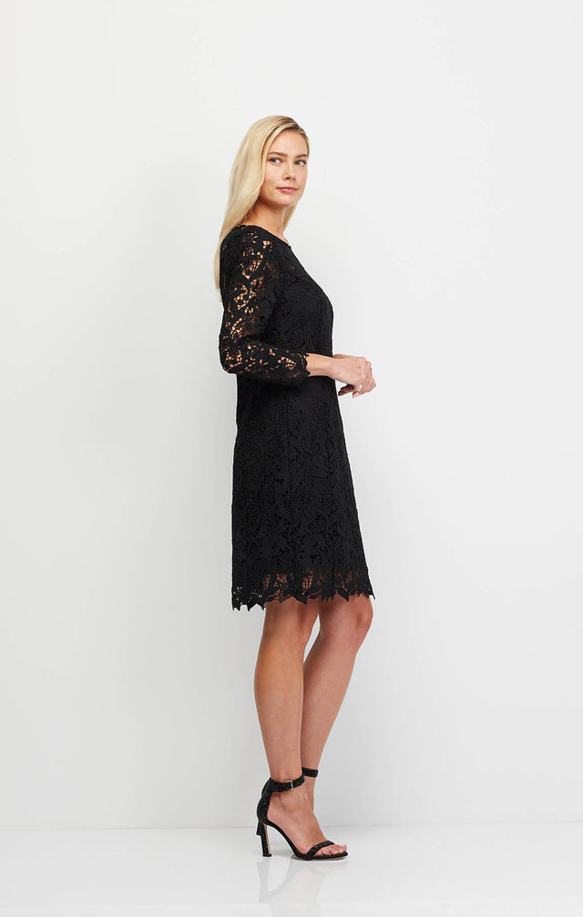 Nightingale - Floral Lace Sheath Dress - On Model Image