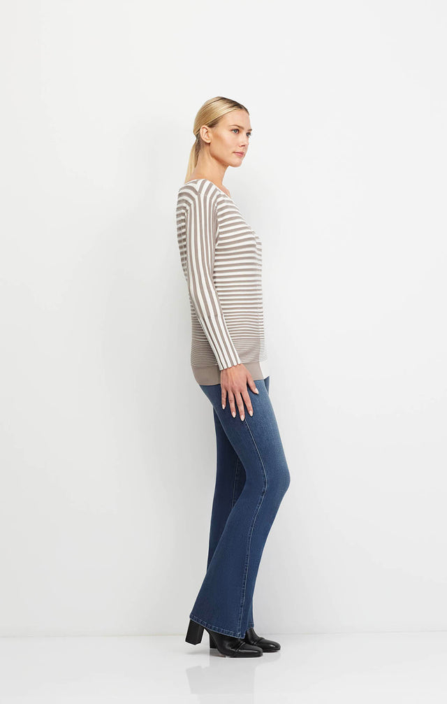 Pulsate - Asymmetrical Striped Dégradé Sweater - Ecomm Image