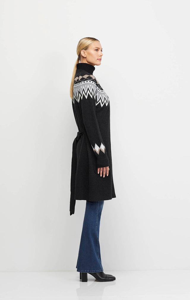 Montana - Cashmere-Softened, Fair-Isle Cardigan Sweater - Ecomm Image