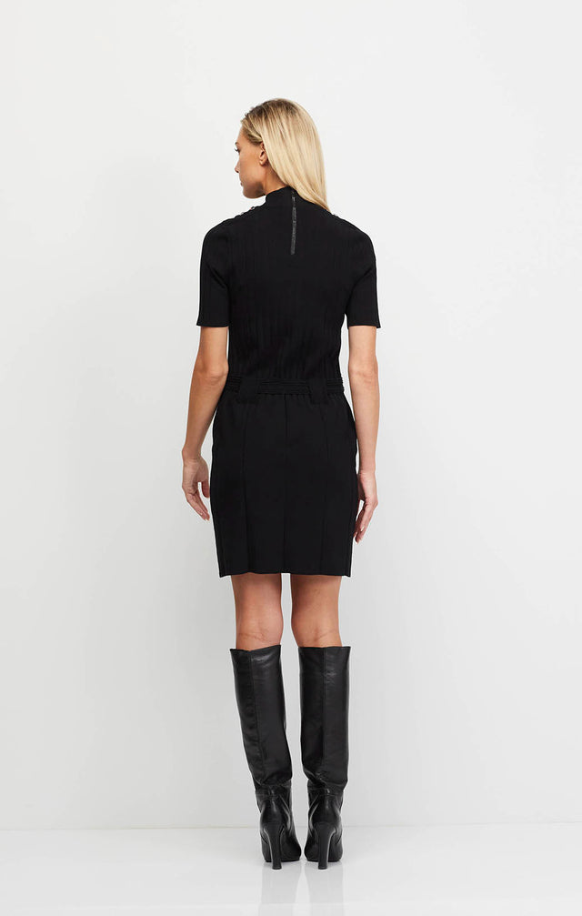 Glamour - Belted Knit Drop-Waist Dress - Ecomm Image