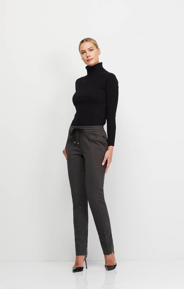 Altitude - Alpine Pants In Stretch Herringbone Ponte Knit - On Model Image