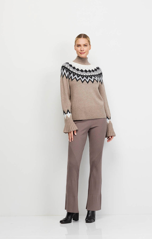 Snowmass - Merino & Cashmere-Softened Pullover Sweater - On Model Image