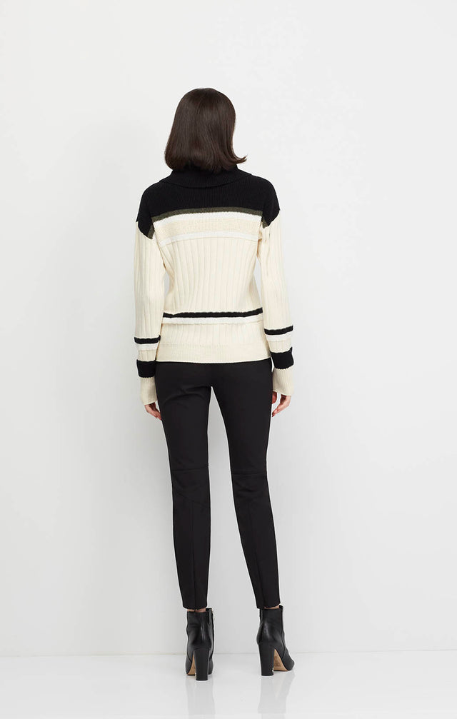 Zenith - Cashmere-Softened Ski Turtleneck Sweater - On Model Image