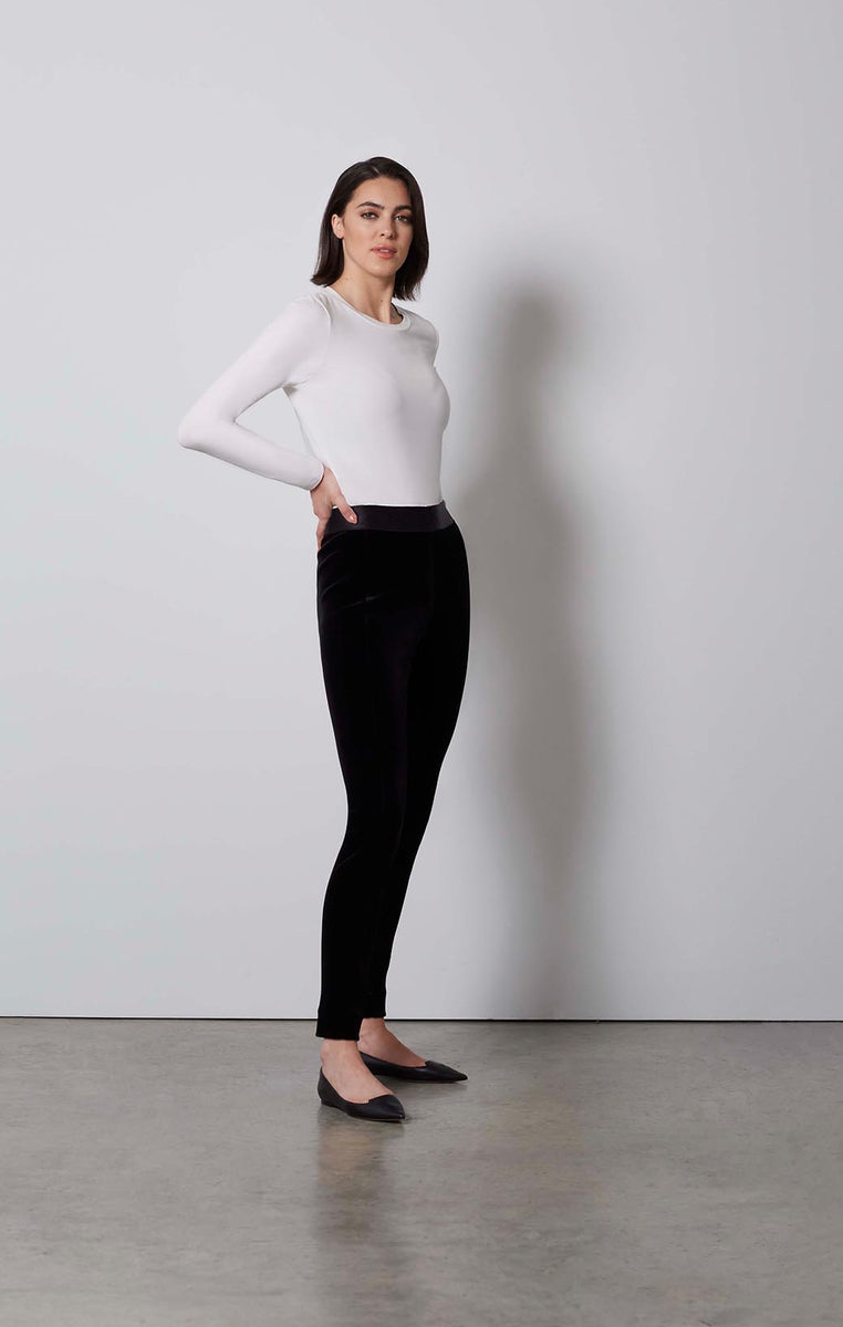 Buy Lavish Stretch Velvet Leggings online Etcetera