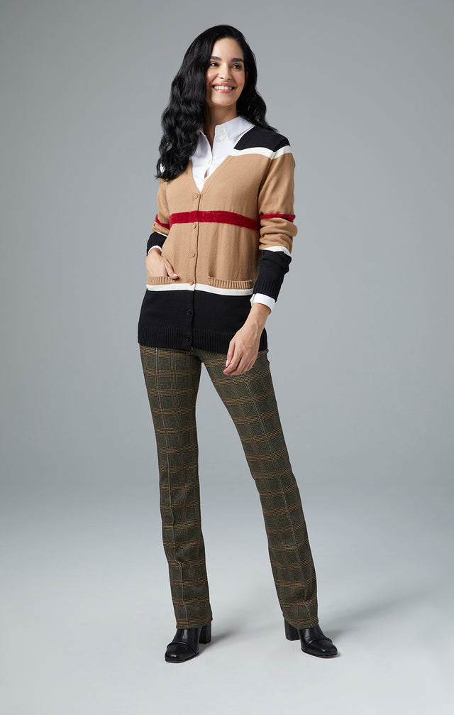 Lookbook image of a model wearing the Agile sweater.