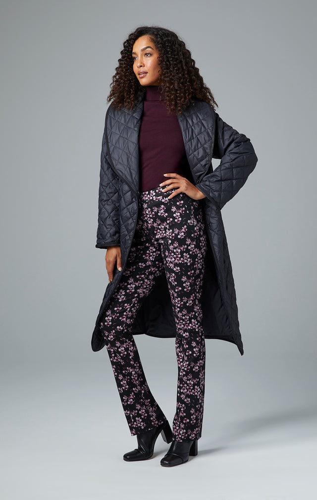 Odeon - Floral-Print Stretch Twill Pants - On Model Image