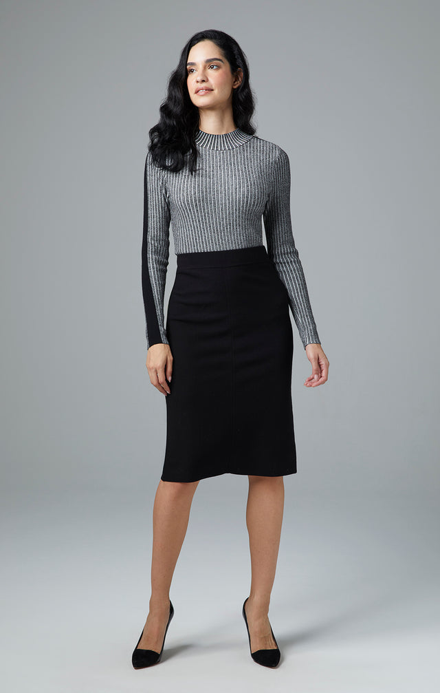 Lookbook image of a model wearing the Ageless skirt.