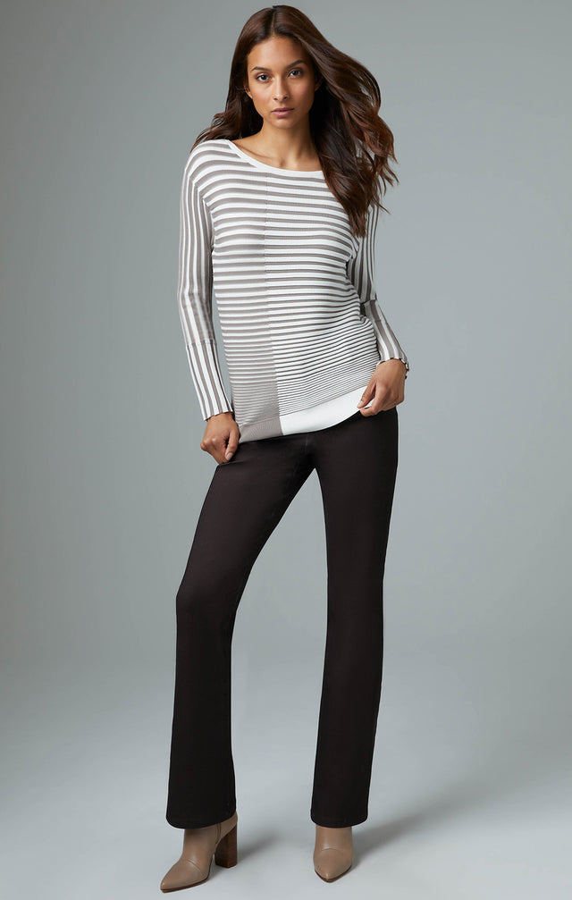 Pulsate - Asymmetrical Striped Dégradé Sweater - Lookbook Image