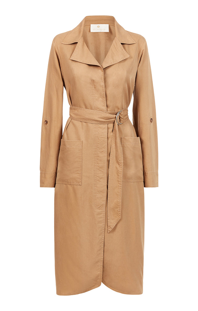 Devoted - Silky Lyocell Trench Coat - Product Image