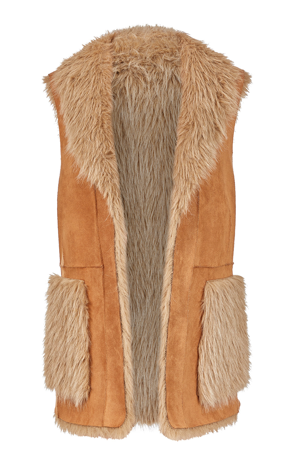 Balladeer - Faux-Suede Vest Reverses To Faux-Fur - Product Image