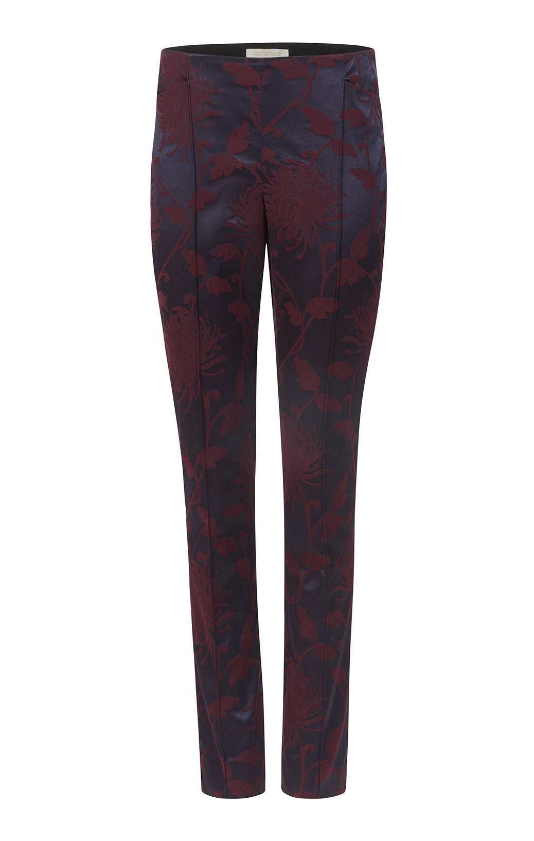 Flourish - Stretch Floral Jacquard Pants - Product Image