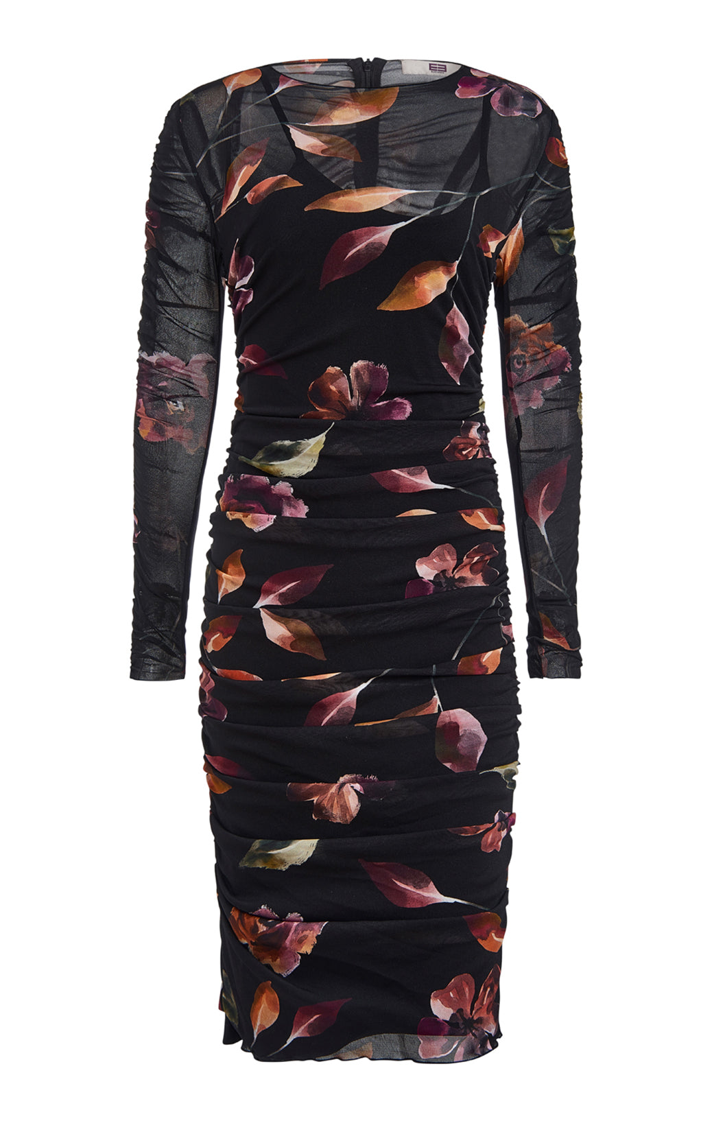 Marlene - Floral Print Mesh Dress With Slip - Product Image