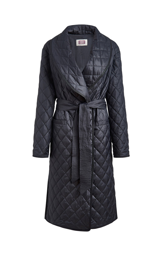 Pinnacle - Quilted Taffeta Coat & Belt - Product Image