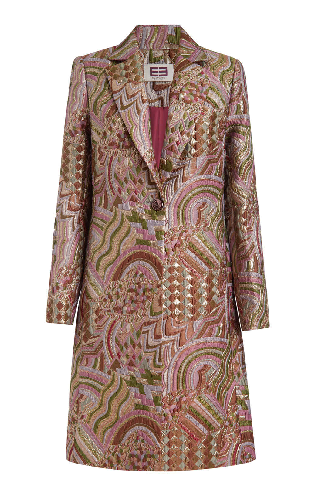 Sparkling - European Metallic Jacquard Coat - Product Image