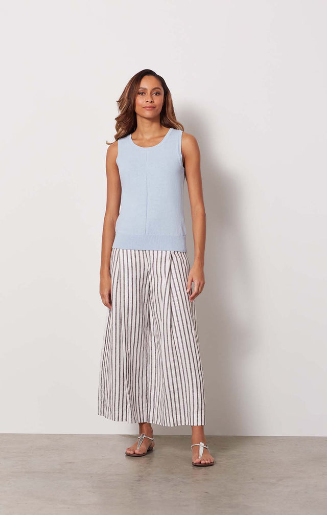Buy Harmony Reversible Linen-blend Knit Shell online - Etcetera