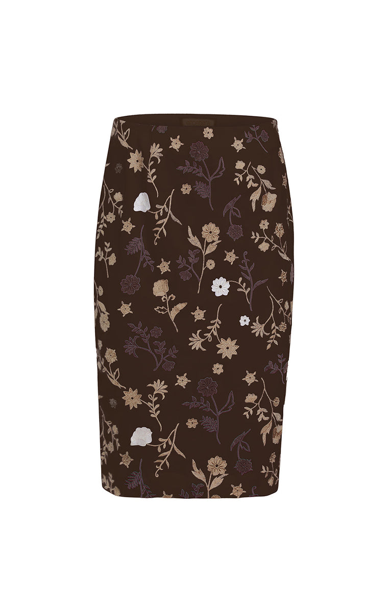 Buy Veld Flower-embroidered Skirt online - Etcetera